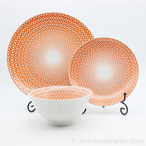 Dinkware Ensembles Vaisselle Couleur Design Fine Porcelaine